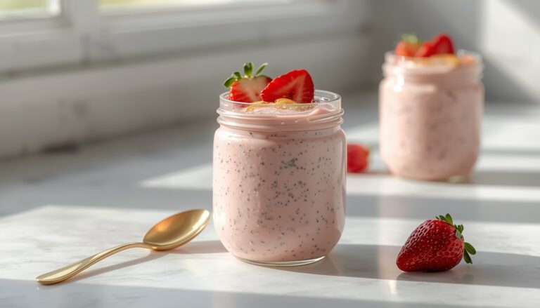 Strawberry Chia Pudding Recipe for Weight Loss (Low Calorie & High Fiber) 