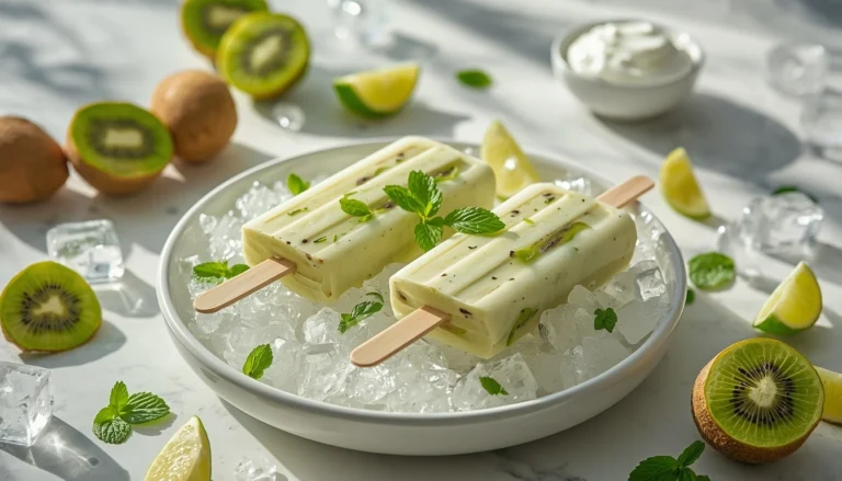 Healthy Kiwi Lime Yogurt Popsicles (Easy Summer Recipe)